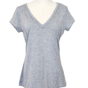 Flirtitude v-neck tee size large. Light grey.